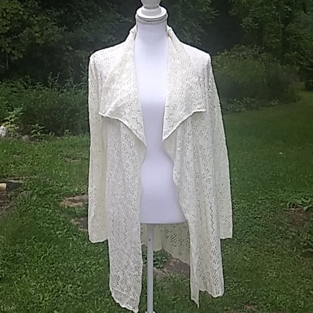 Knox Rose Pointelle Open Front Cardigan
